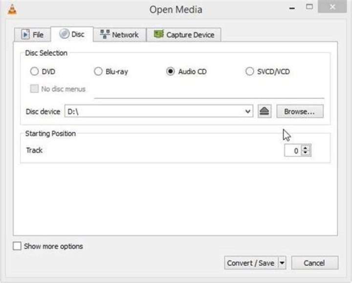 How do I rip an audio CD using VLC?