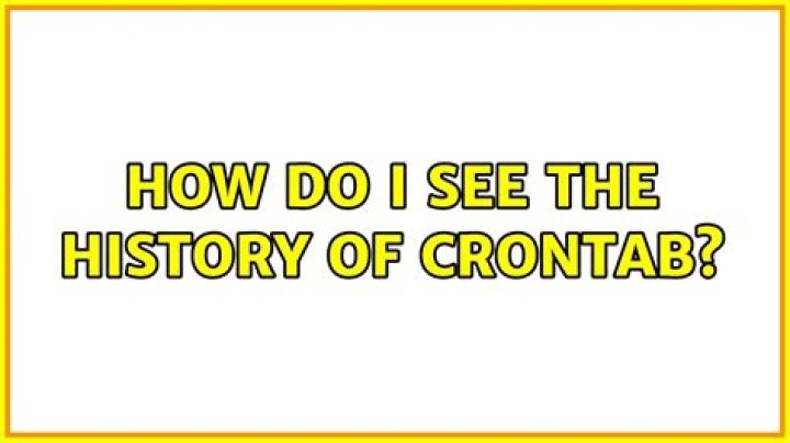 how do I see the history of crontab?