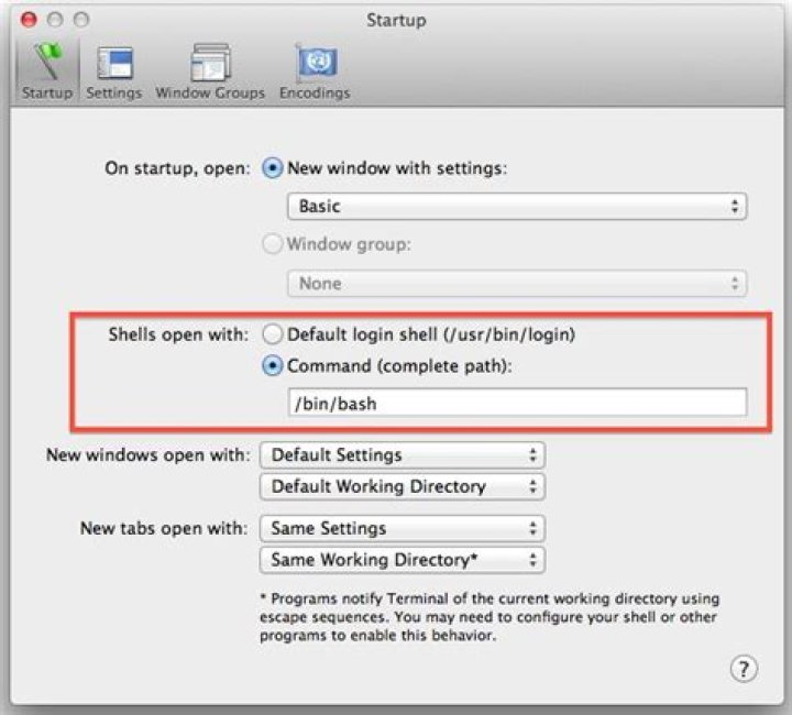 How do I set my shell in Mac OS X?