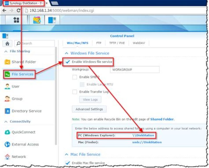 How do I set up a Synology NAS so it can be accessed by URL/name instead of by IP address