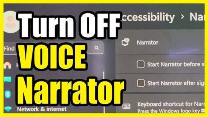 How do I turn OFF Windows Narrator?