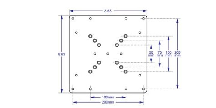 How do you go from VESA 100x100 to VESA 200x200?
