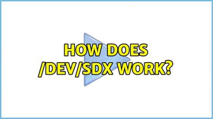 How does /dev/sdX work?