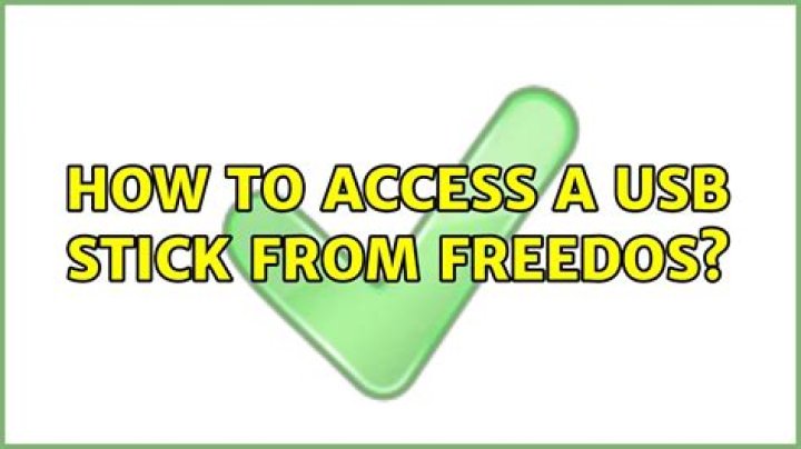 How to access a USB stick from FreeDOS?