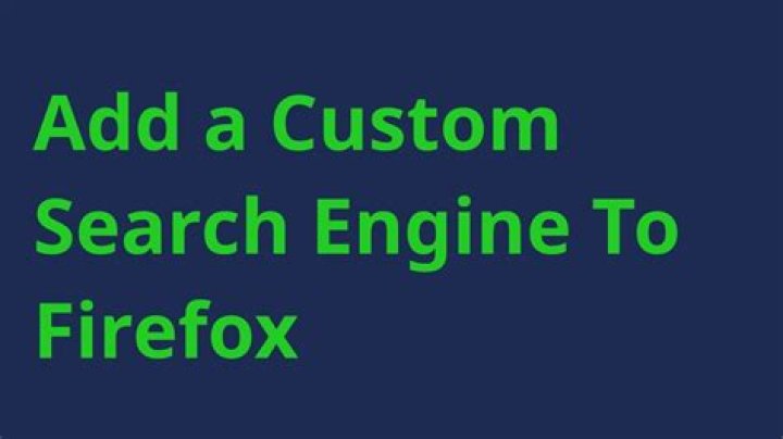 How to add a custom search engine to Firefox?