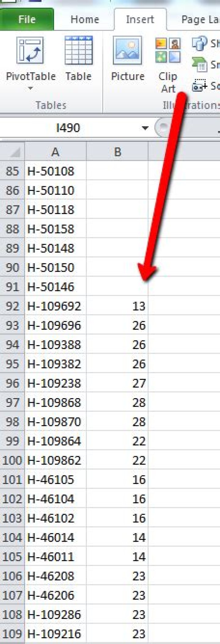 How to append text to existing number at the end of a cell in a column?