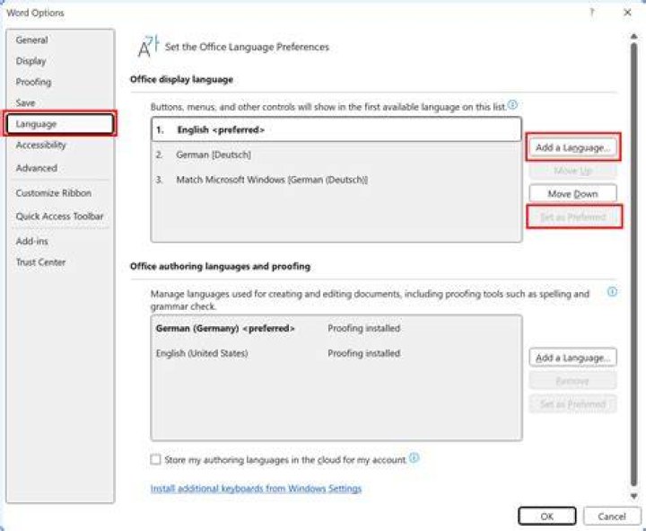 How to change language of Fritz!Box from German to International