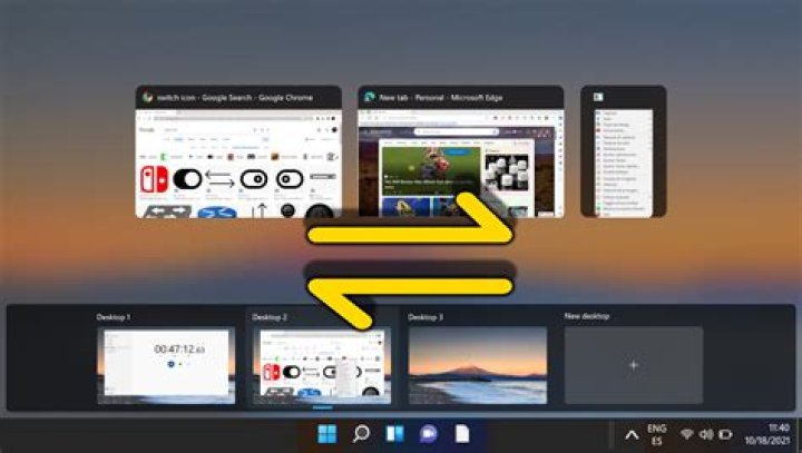 How to change shortcut key for switching between virtual desktops in windows 10?