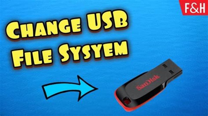 How to change usb file system?
