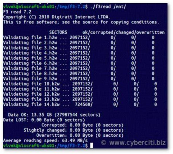 How to check the physical health of a USB stick in Linux?