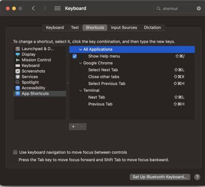 How to customise chromium keyboard shortcuts