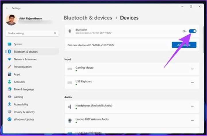 How to enable bluetooth adapter in Windows 7?