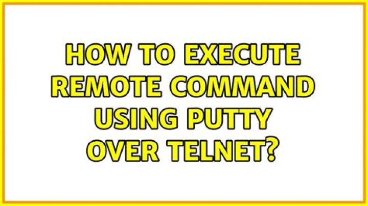 How to execute remote command using PuTTY over Telnet