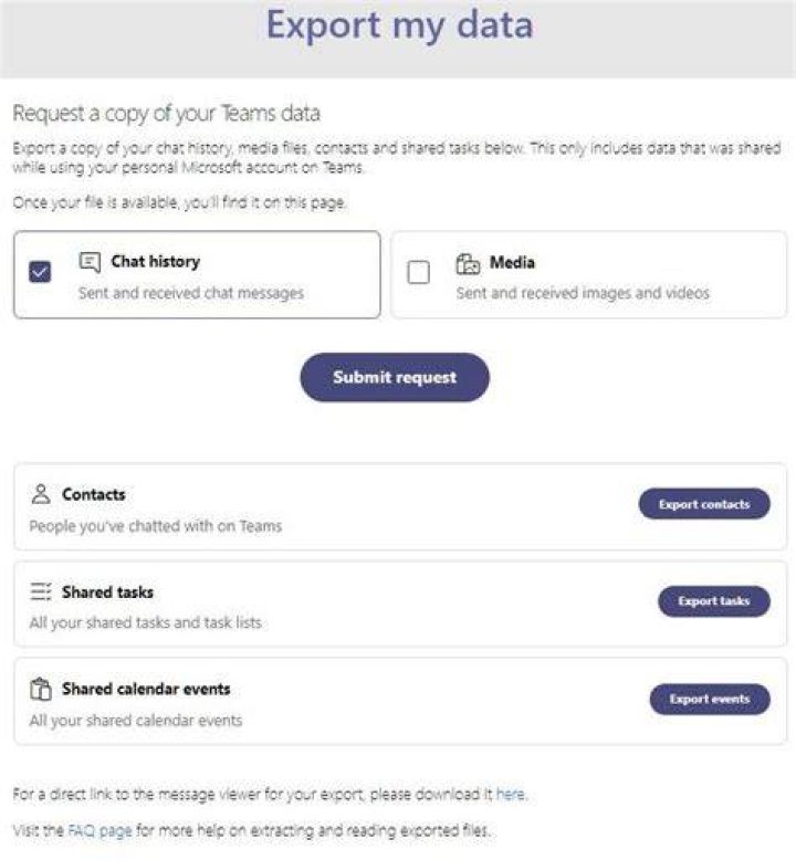 How to export chat text in Microsoft Teams?
