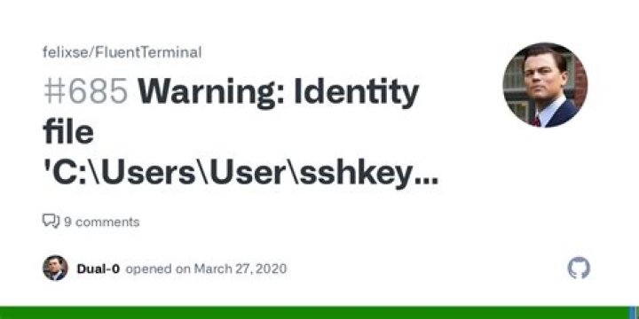 How to fix warning: Identity file github not accessible: No such file or directory?