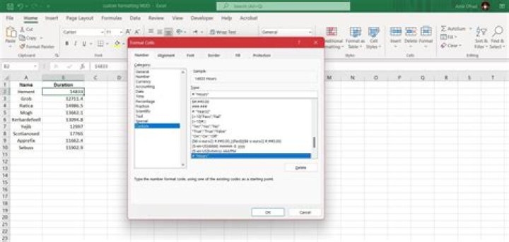 How to format a Microsoft Excel 2007 cell in hexadecimal?