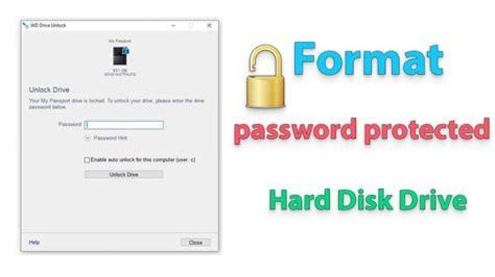 How to format password protected HDD (SATA ?)