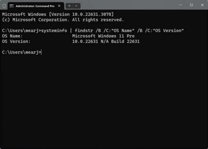 How to get the windows version with command line?