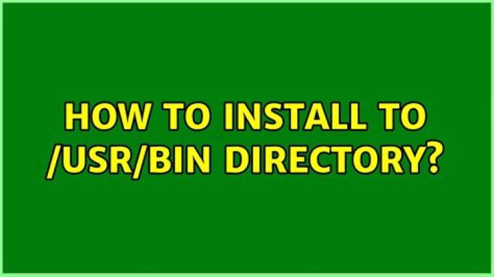 How to install to /usr/bin directory?