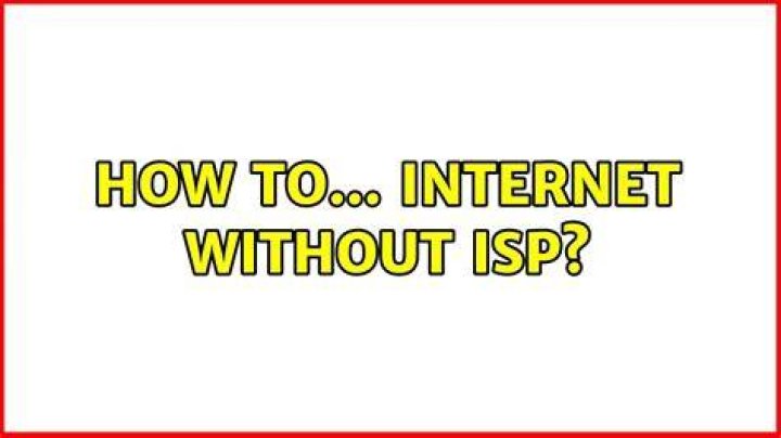 How to... Internet without ISP?