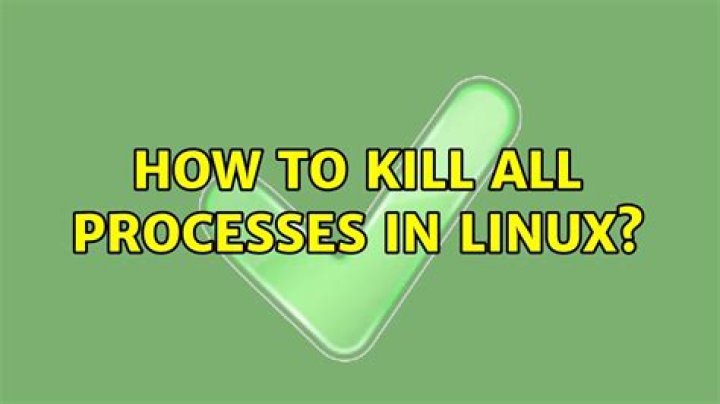 How to kill all processes in Linux