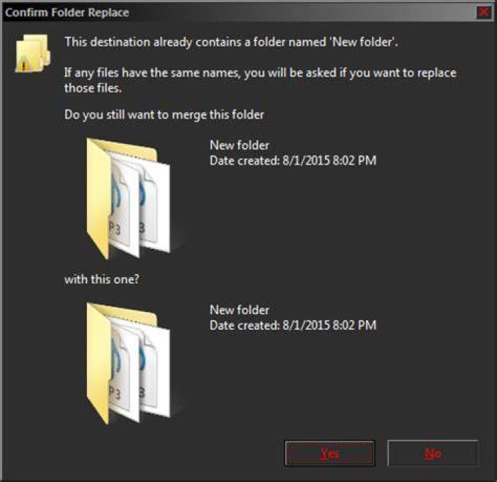 How to merge folders of the same name when moving without loosing data in any folder, in Windows 7 ultimate x64?