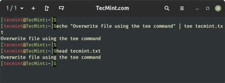 How to overwrite file using echo?