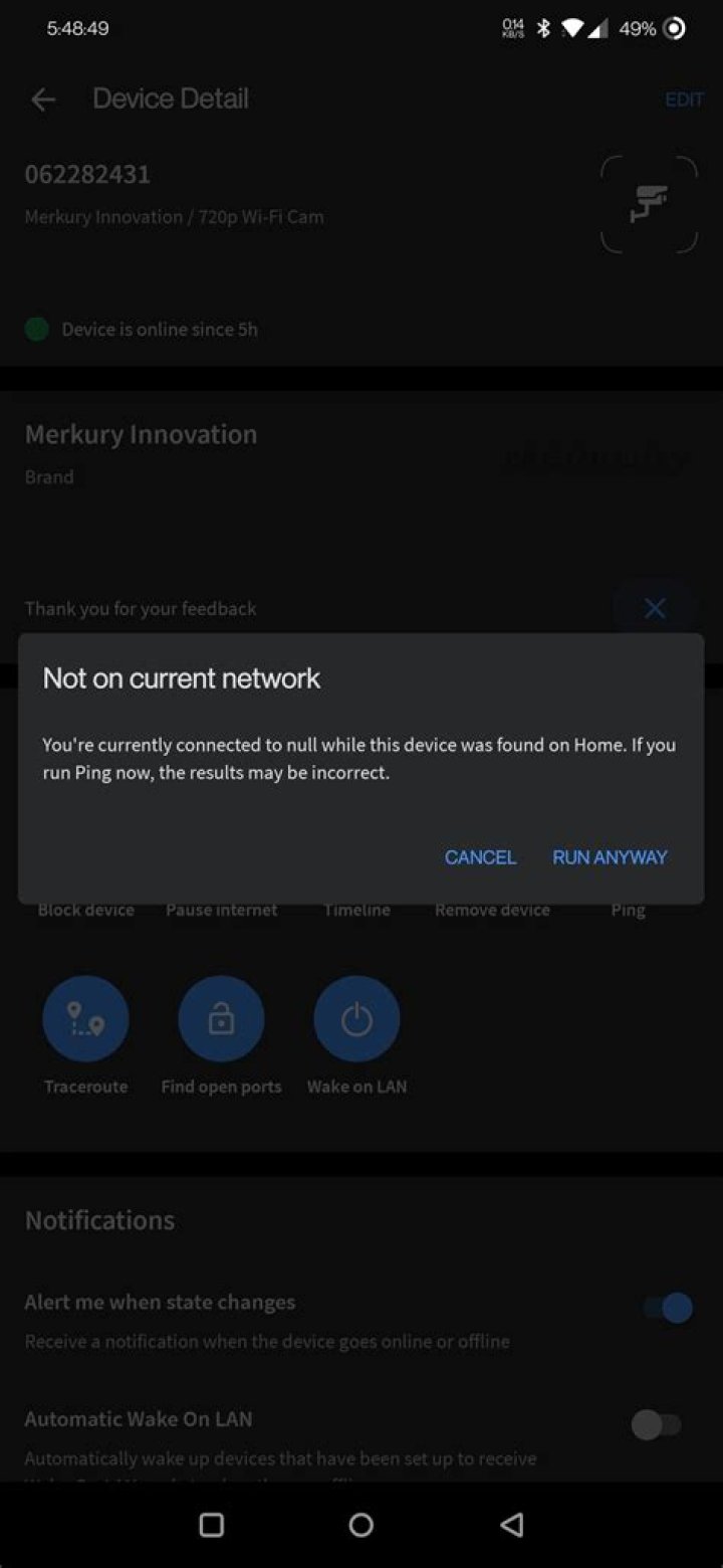 How to ping mobile device when it's on 4g network