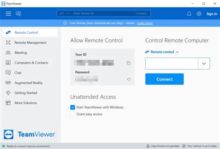 How to prevent TeamViewer from displaying icon in the bottom of screen