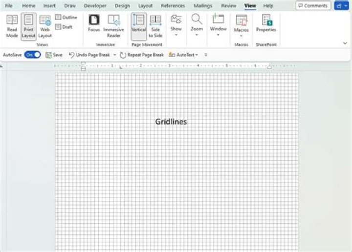 How to print Microsoft Word's gridlines?