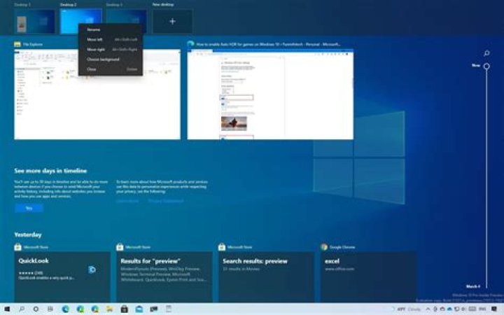 How to rearrange virtual desktops in Windows 10