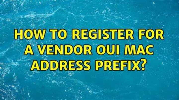 How to register for a vendor OUI MAC address prefix?