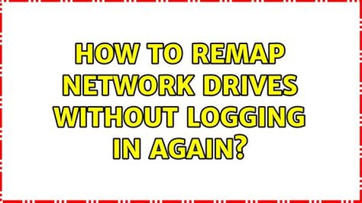 How to remap network drives without logging in again?