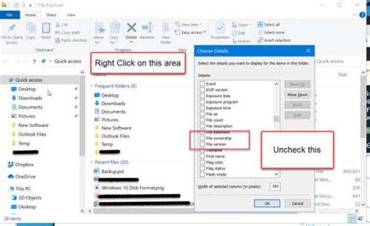 How To Remove "File ownership" In File Explorer on Windows 10