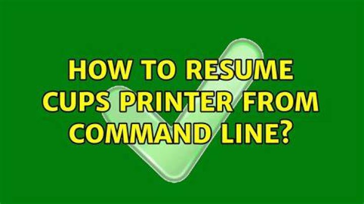 How to resume CUPS printer from command line?