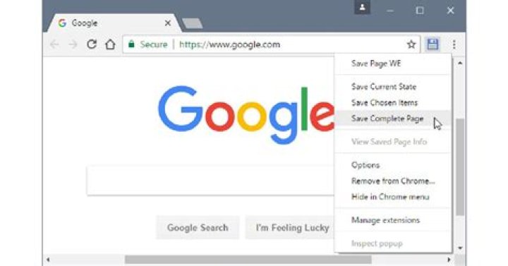 How to save a complete webpage in chrome?