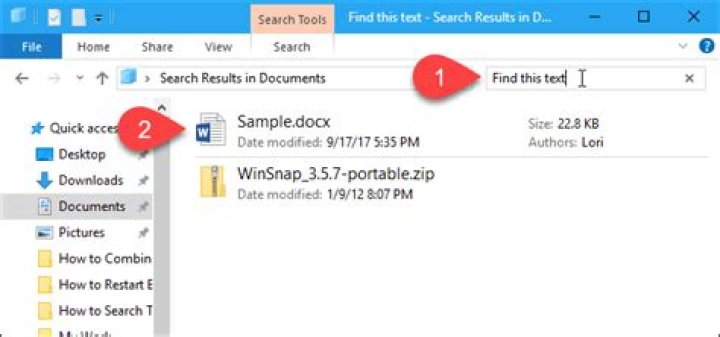 How to search contents of files in folder?
