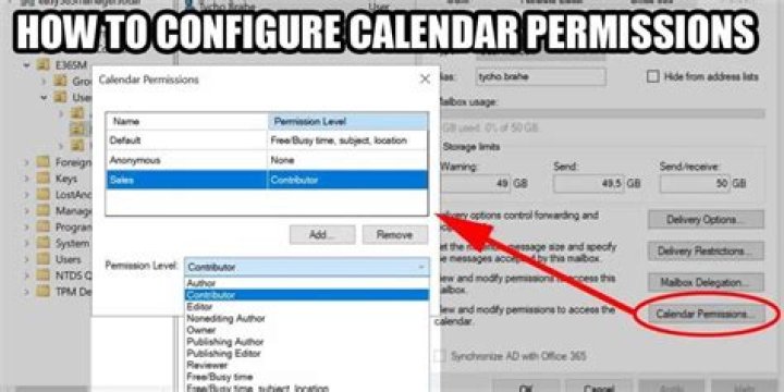 How to setup Calendar permissions for group to group