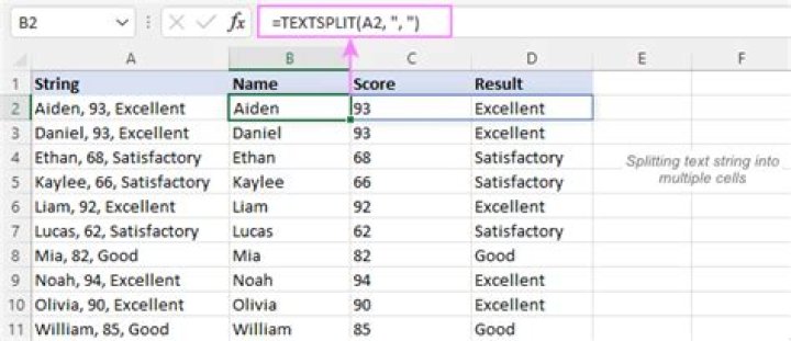 How to Split String in Excel?