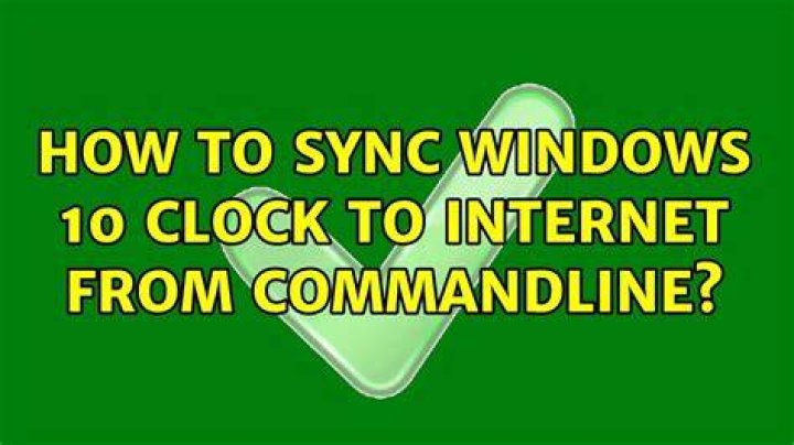 How to sync windows 10 clock to internet from commandline?