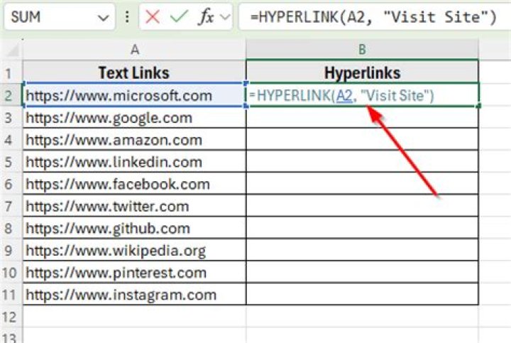 How to turn hundreds of text URLs in Excel into clickable hyperlinks?