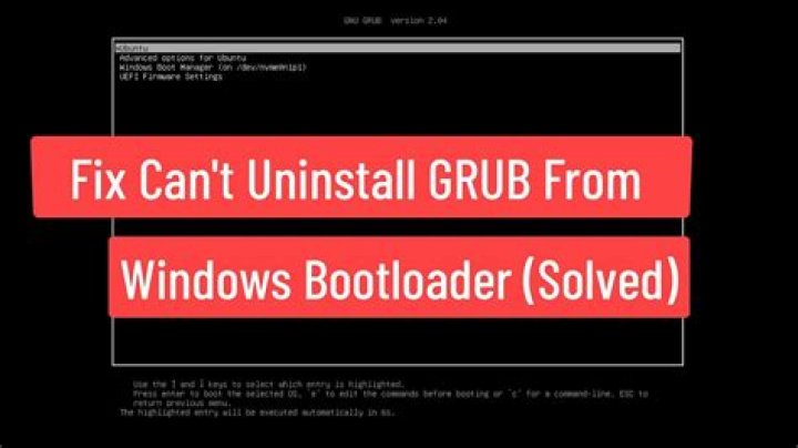 How to uninstall GRUB and get windows 7 bootloader back?