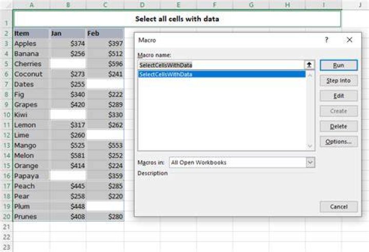 How to unselect specific data in excel VBA?