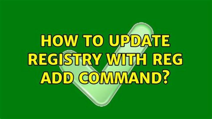 How to update Registry with REG ADD command