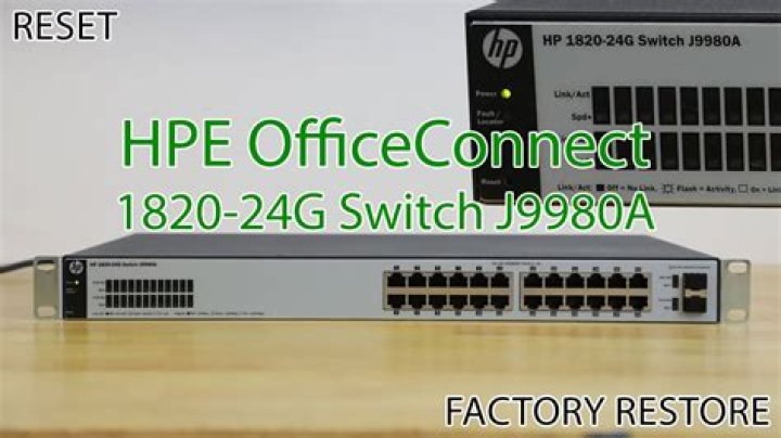 HP 1820-24G Switch J9980A factory reset not working
