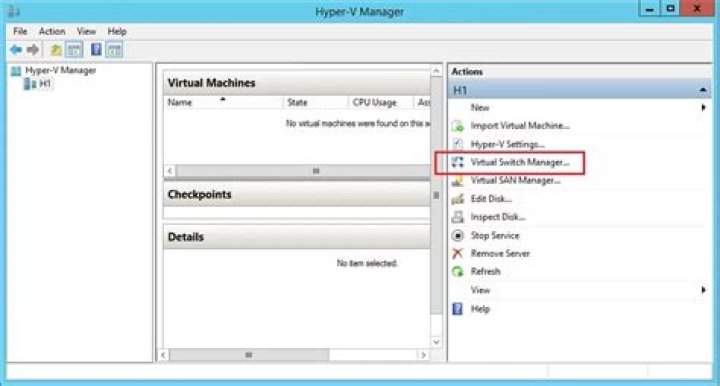 Hyper-V Virtual Switch Manager