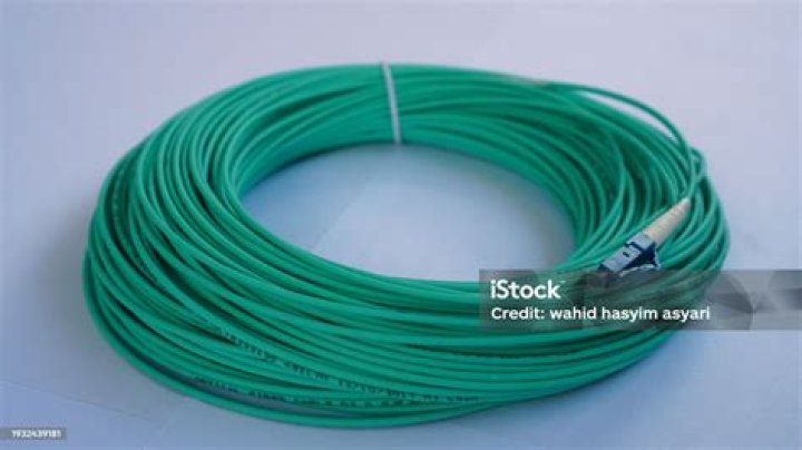 Image: Green fiber cable in question