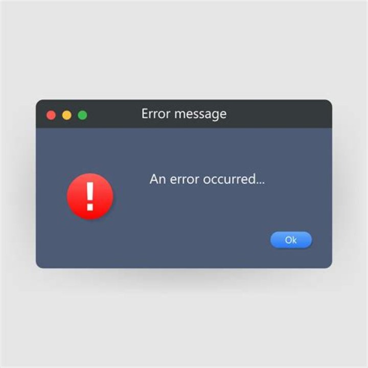 image of the error message