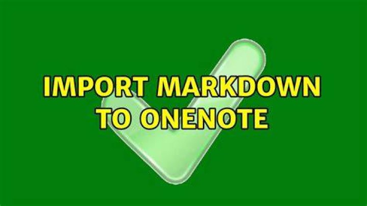 Import markdown to Onenote
