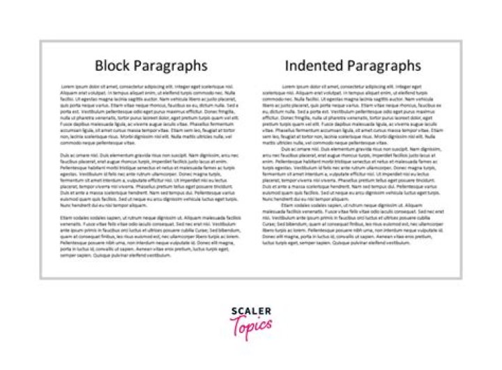 indents are different